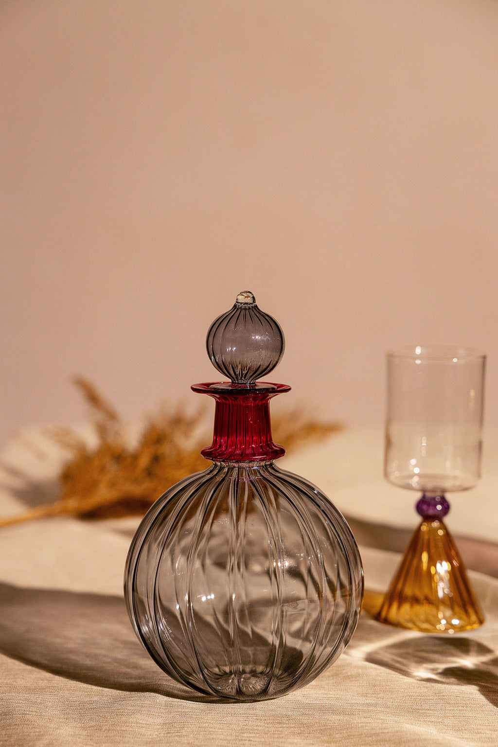 Ruby Smoke Pitcher & Glasses Set