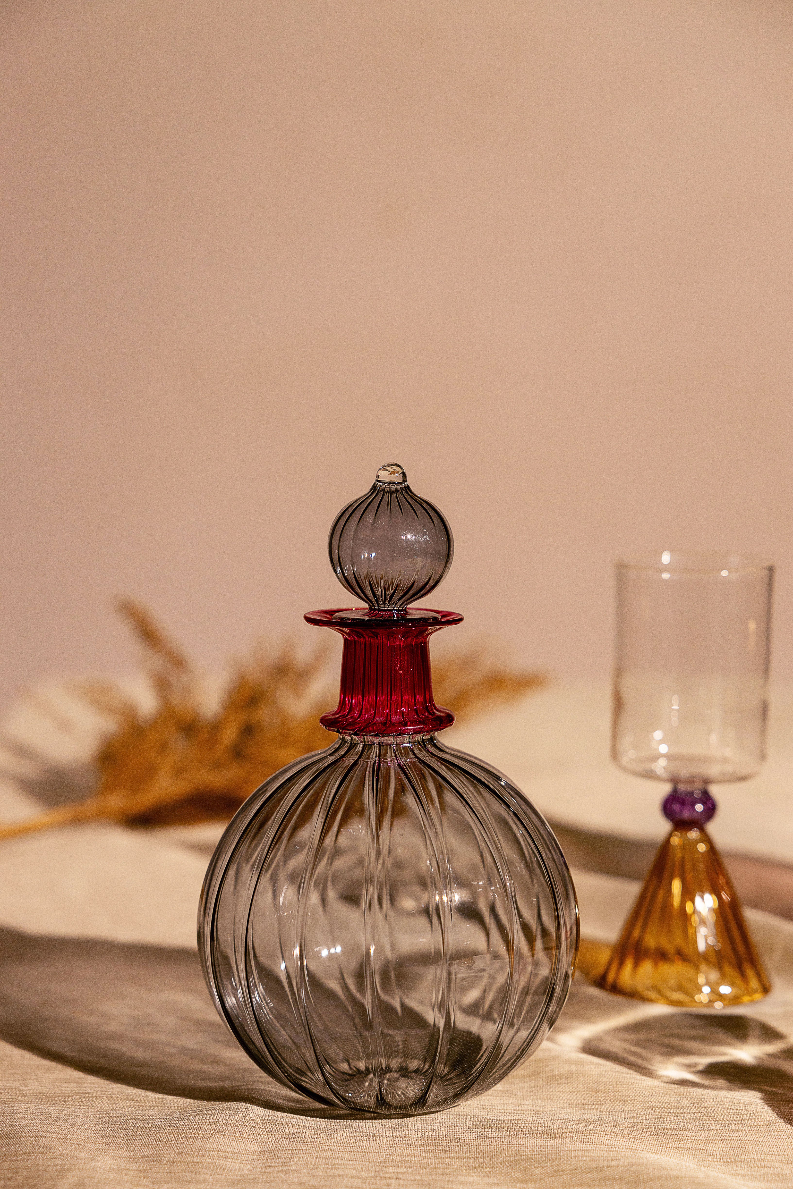 Ruby Smoke Pitcher & Glasses Set