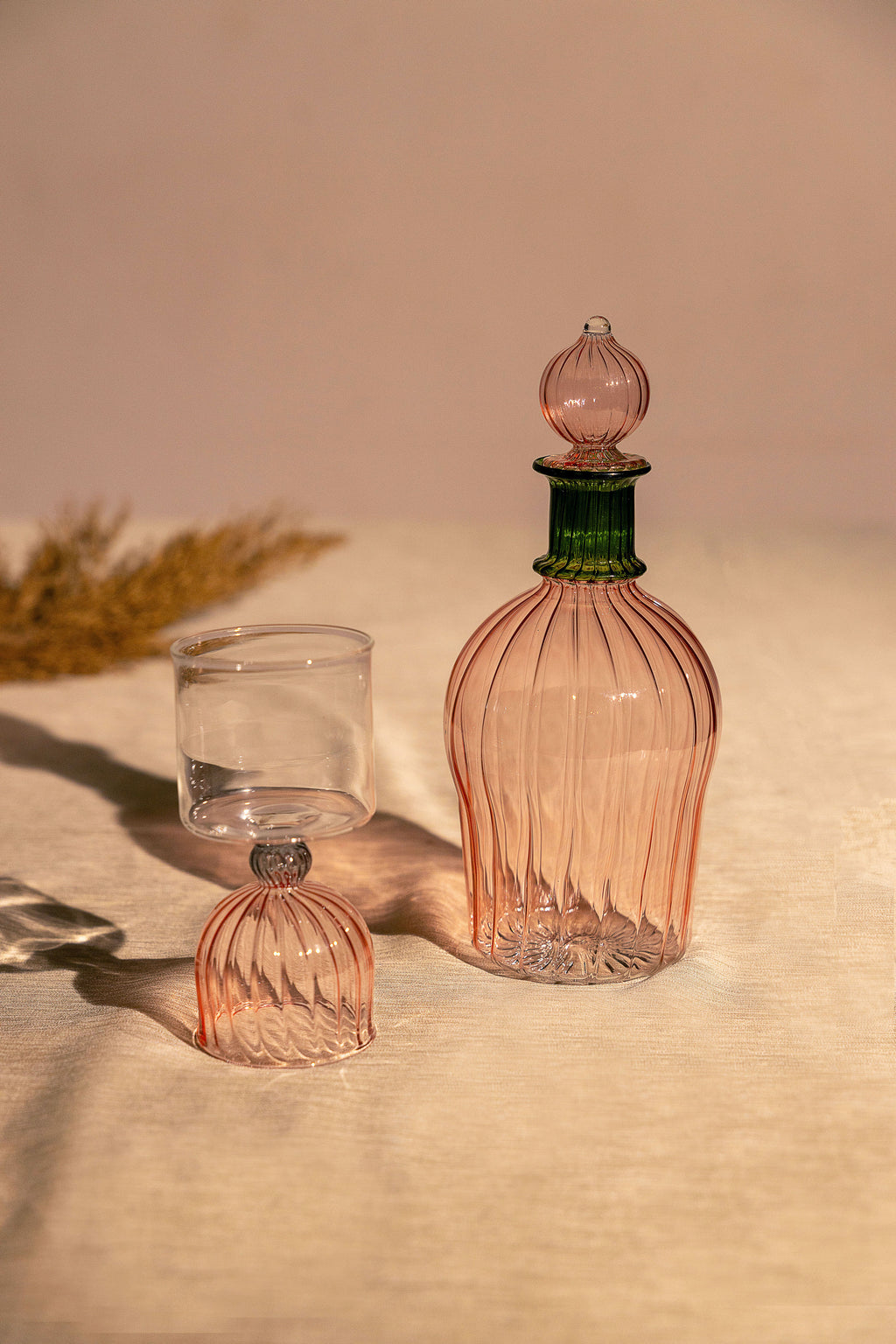 Blush Jade Pitcher & Glasses Set