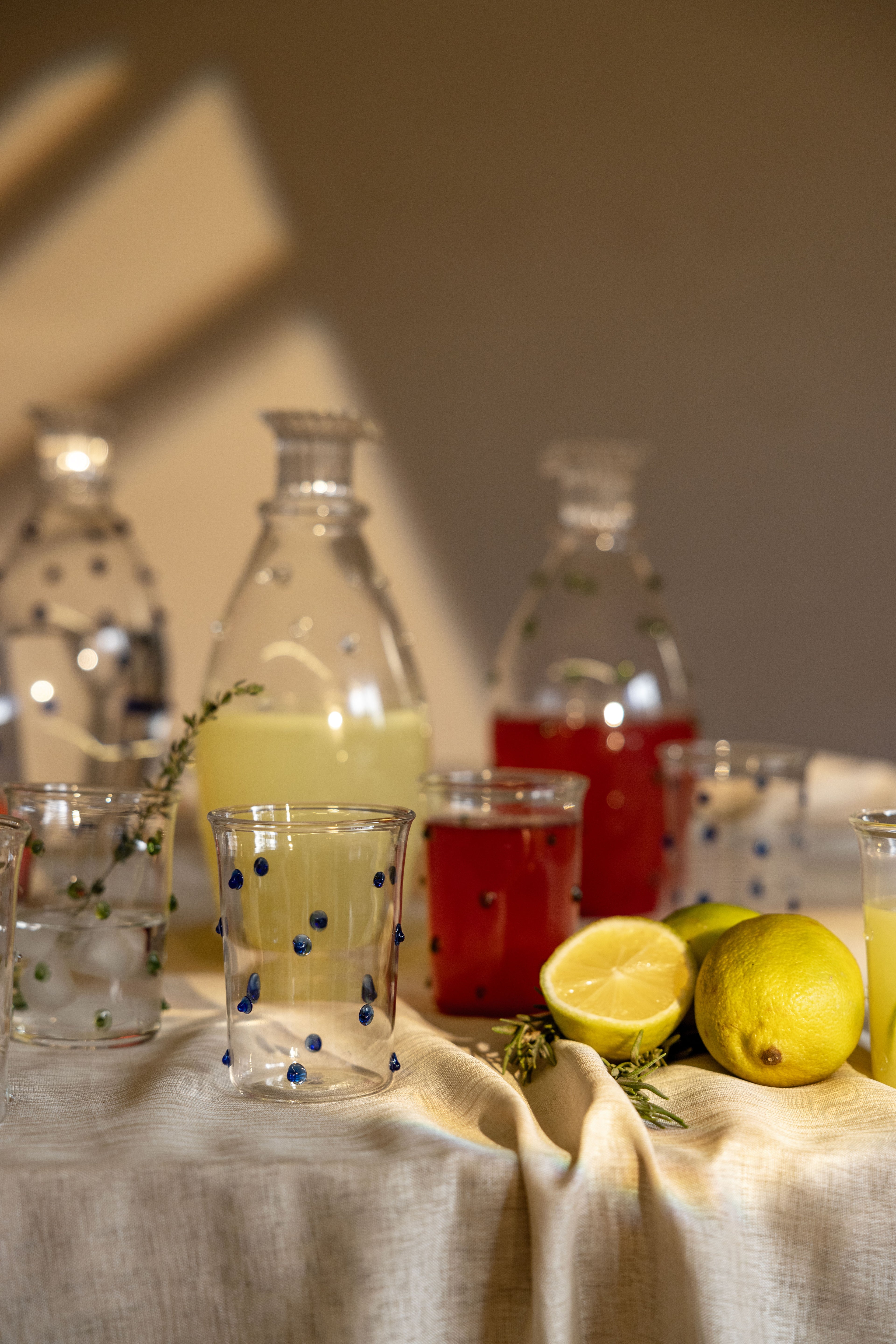 Blue Dots Glass