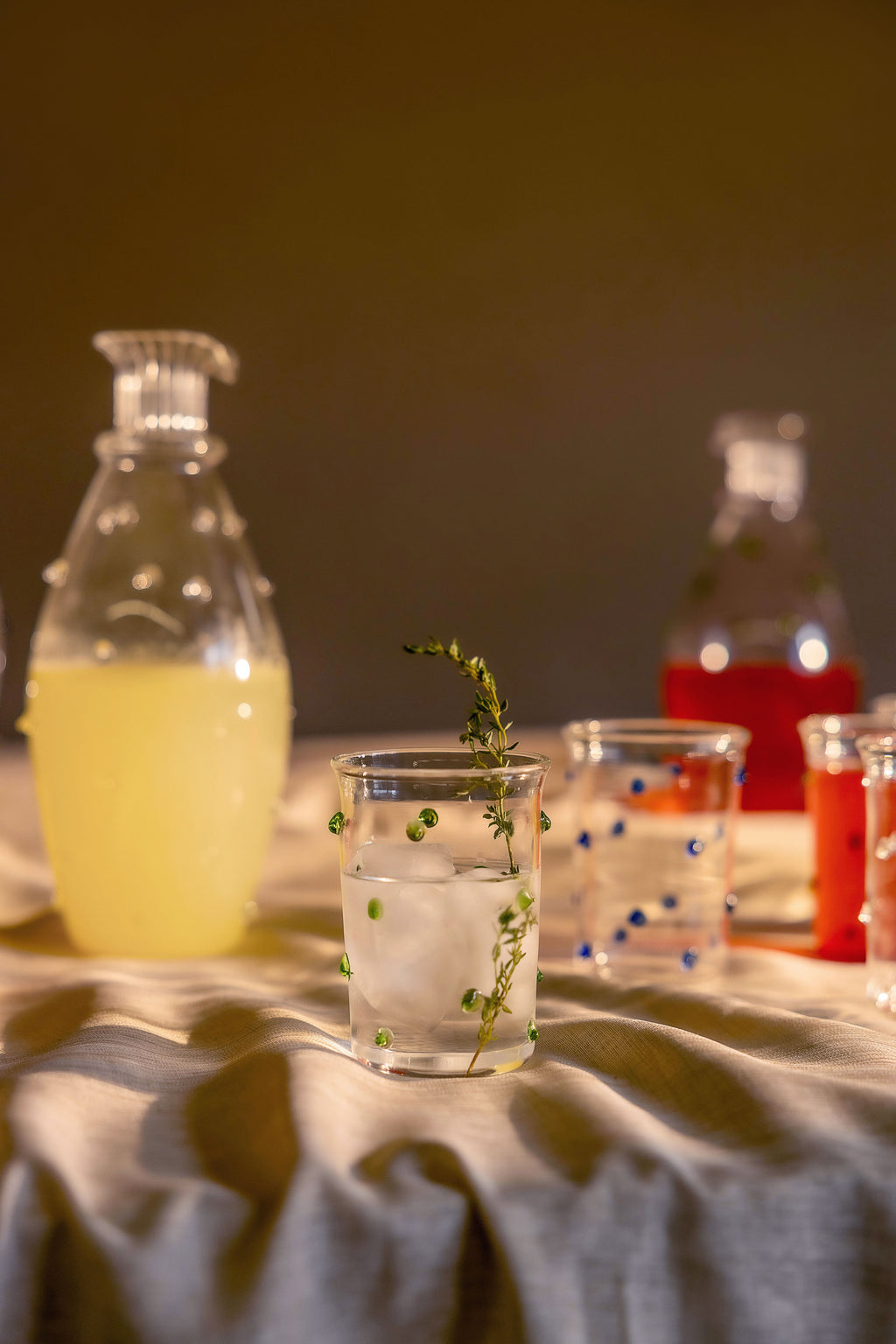 Green Dots Glass