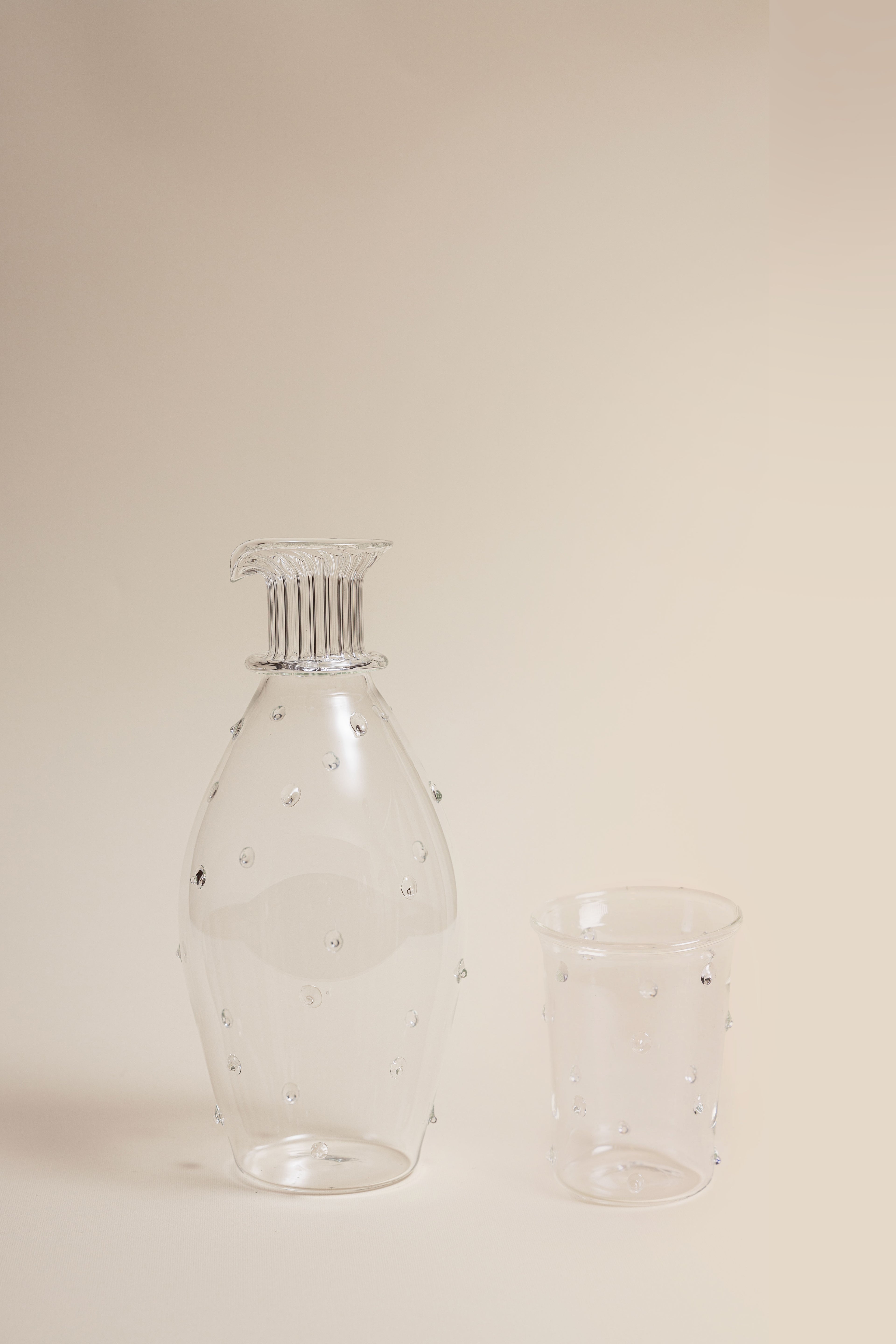 Transparent Dots Pitcher & Glasses Set