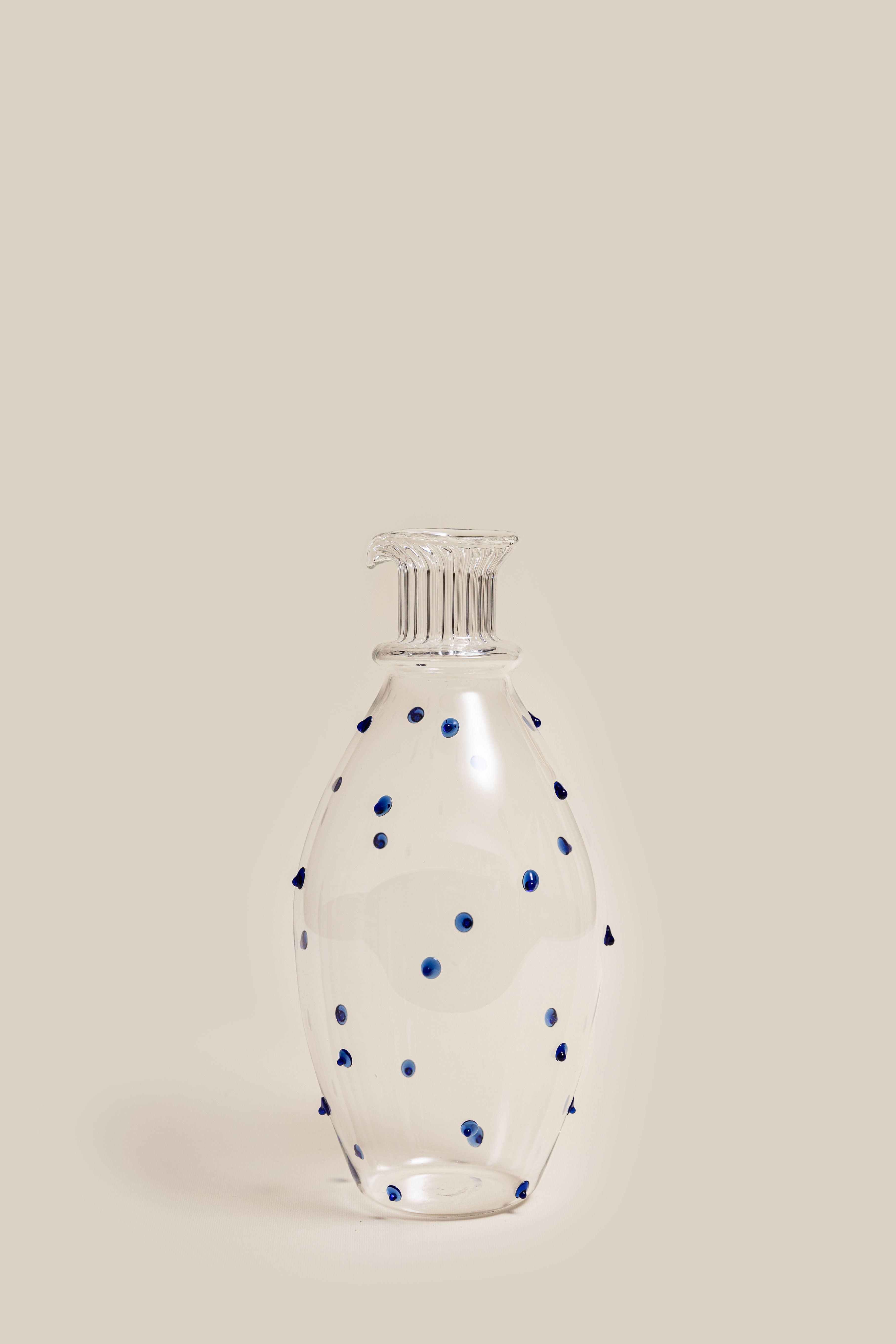 Blue Dots Pitcher & Glasses Set