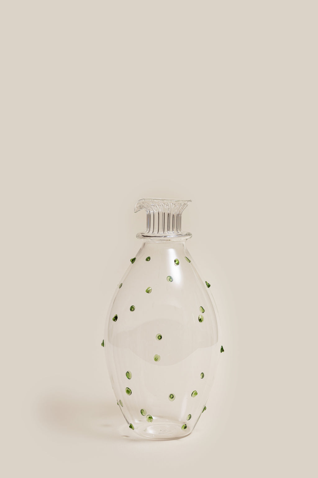 Green Dots Pitcher & Glasses Set