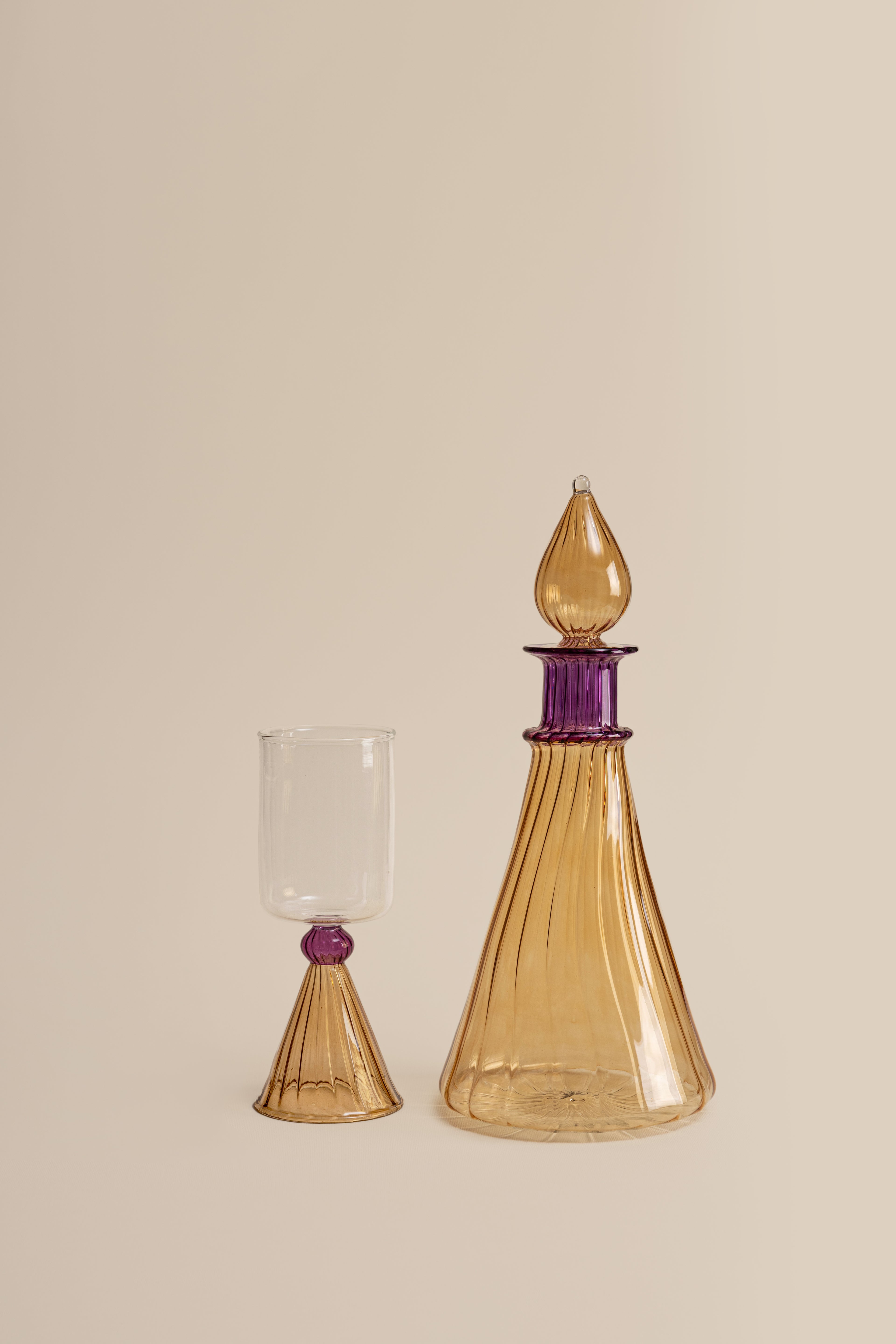 Amber Haze Pitcher & Glasses Set