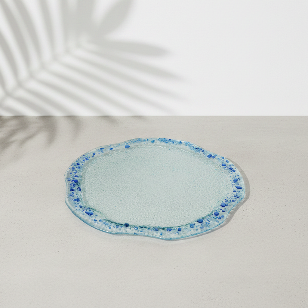 Onda serving plate -Blue
