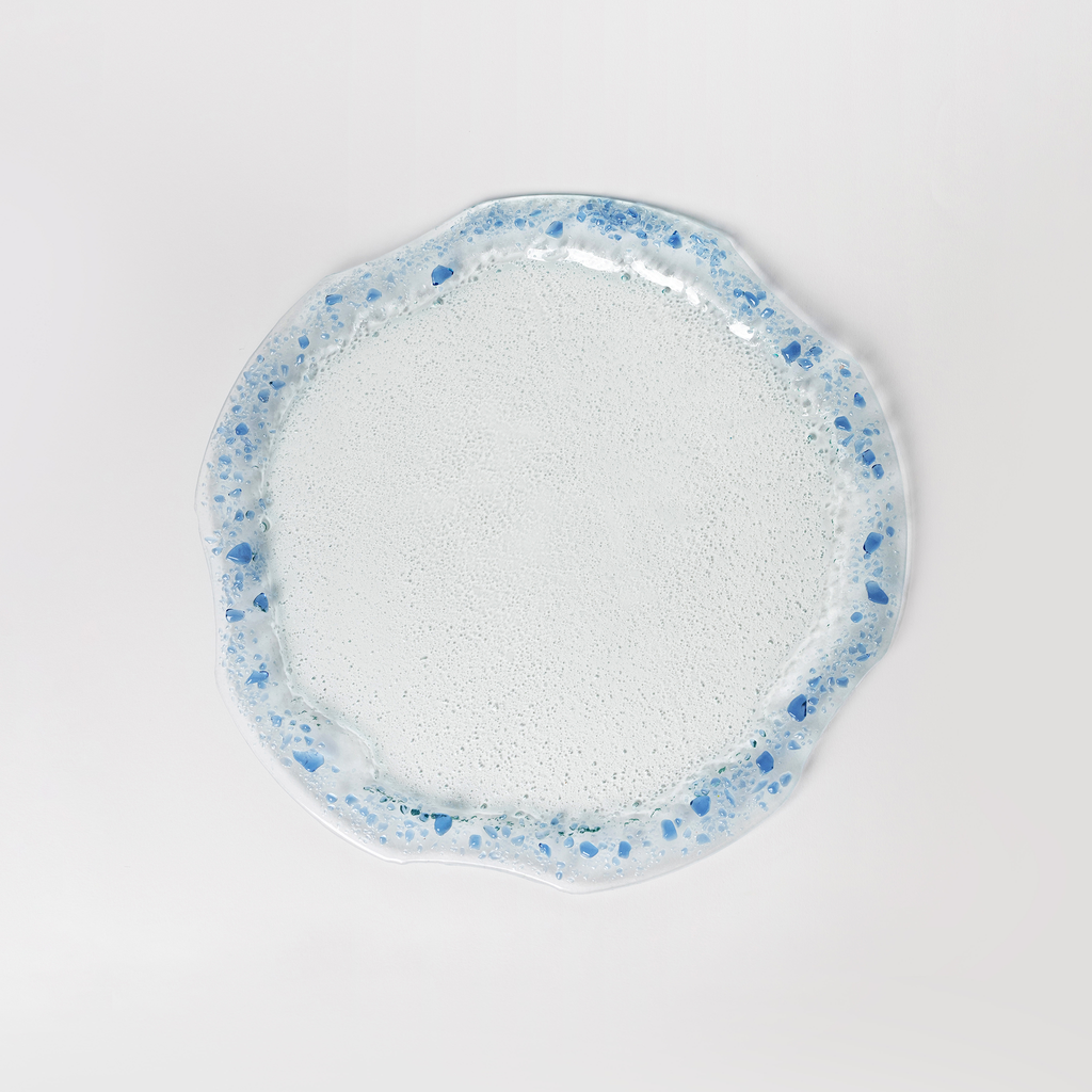 Onda serving plate -Blue
