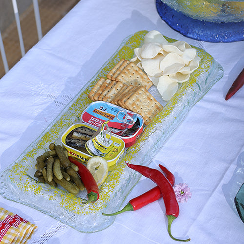 Linea serving plate - Yellow