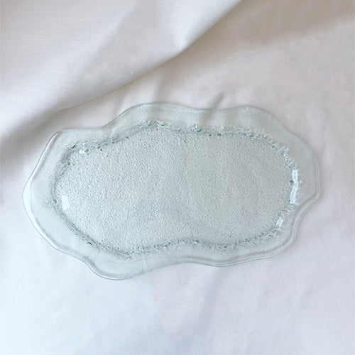Marée serving plate - Clear