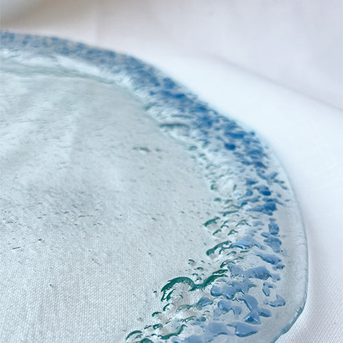 Onda serving plate -Blue